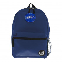 16" Basic Backpack, Navy Blue - BAZ1040 | Bazic Products | Accessories