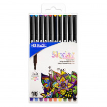 Skylar 0.4 mm Fineliner Pen, 10 Color - BAZ17036 | Bazic Products | Pens