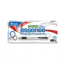 Essence Gel Pen with Cushion Grip, Black, Box of 12 - BAZ17087 | Bazic Products | Pens