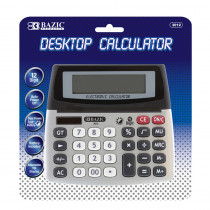 12-Digit Dual Power Desktop Calculator with Adjustable Display - BAZ3012 | Bazic Products | Calculators