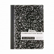 Composition Book, College Ruled, Black Marble, 100 Sheets - BAZ5050 | Bazic Products | Note Books & Pads
