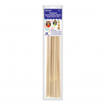 Assorted Round Natural Wooden Dowel, Pack of 10 - BAZ6813 | Bazic Products | Craft Sticks