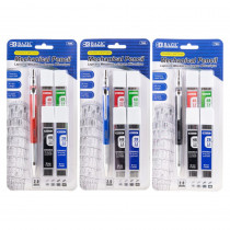 2.0 mm Mechanical Pencil with HB, 2B, 4B & 6B Lead, Assorted Barrel Color, 1 Pencil - BAZ706 | Bazic Products | Pencils & Accessories