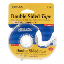Double Sided Permanent Tape with Dispenser, 3/4 x 500" - BAZ930 | Bazic Products | Tape & Tape Dispensers"