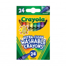 Ultra-Clean Washable Crayons, 24 Count - BIN520138 | Crayola Llc | Crayons