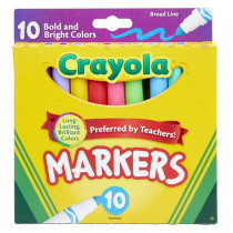 Broad Line Markers, Bold & Bright Colors, Pack of 10 - BIN587725 | Crayola Llc | Markers