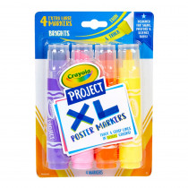 Project XL Poster Markers, Bold & Bright, 4 Count - BIN588358 | Crayola Llc | Markers