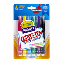 Project Erasable Poster Markers, Pack of 6 - BIN588371 | Crayola Llc | Markers