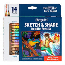 Doodle & Draw Sketch & Shade Doodle Pencil 14 Count - BIN682116 | Crayola Llc | Colored Pencils