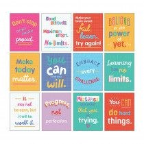 Mini Posters: Growth Mindset Quotes Poster Set, 12 Pieces - CD-106009 | Carson Dellosa Education | Motivational