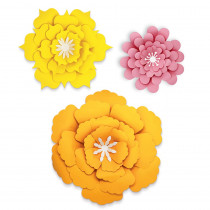 Creatively Inspired Orange, Yellow, Pink Flowers Dimensional Accent - CD-107006 | Carson Dellosa Education | Accents