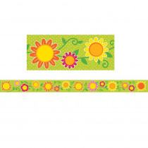 CD-108231 - Sunshine & Flowers Straight Border in Holiday/seasonal