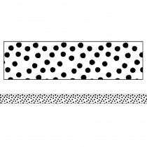 CD-108344 - Stars Painted Dots Straight Borders School Girl Style in Border/trimmer