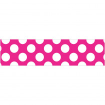 CD-108352 - Hot Pink W Polka Dot Str Borders School Girl Style in Border/trimmer