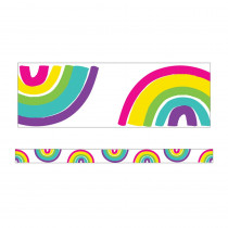 Kind Vibes Rainbows Straight Borders, 36 Feet - CD-108432 | Carson Dellosa Education | Border/Trimmer