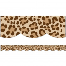 Simply Safari Leopard Scalloped Border, 39 Feet - CD-108461 | Carson Dellosa Education | Border/Trimmer