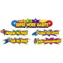 CD-110315 - Super Power Super Work Habits Bulletin Board Set in Classroom Theme