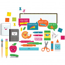 CD-110330 - School Pop School Tools Bulletin Board Set in Classroom Theme
