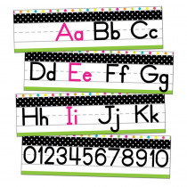 Simply Stylish Tropical Alphabet Line: Manuscript Mini Bulletin Board Set - CD-110467 | Carson Dellosa Education | Classroom Theme