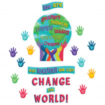 One World Together We Can Change the World Bulletin Board Set - CD-110488 | Carson Dellosa Education | Classroom Theme