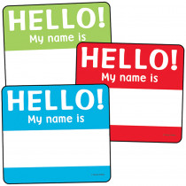 CD-120224 - Colorful Cutouts Hello Tags Asst Designs in Name Tags