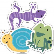 CD-120236 - Nature Cutouts Frog Lizard Snail Explorer Colorful in Accents