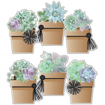 Simply Stylish Potted Succulents Cut-Outs, Pack of 36 - CD-120579 | Carson Dellosa Education | Accents