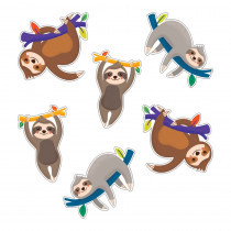 One World Sloths Cut-Outs, Pack of 36 - CD-120594 | Carson Dellosa Education | Accents