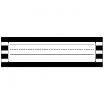 CD-122040 - Black & White Stripe Nameplates Simply Stylish in Name Plates