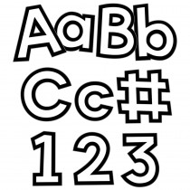 White with Black Trim Combo Pack EZ Letters, 219 Pieces - CD-130100 | Carson Dellosa Education | Letters