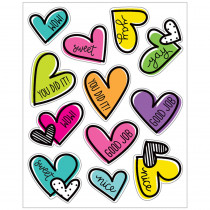 Kind Vibes Doodle Hearts Shape Stickers, Pack of 72 - CD-168307 | Carson Dellosa Education | Stickers