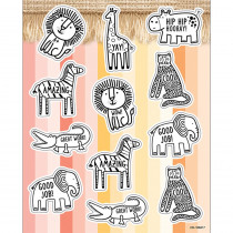 Simply Safari Animals Shape Stickers, Pack of 72 - CD-168317 | Carson Dellosa Education | Stickers