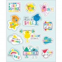 Happy Place Motivators Motivational Stickers, Pack of 72 - CD-168318 | Carson Dellosa Education | Stickers
