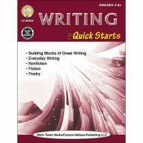 Writing Quick Starts Workbook, Grade 4-12, Paperback - CD-405058 | Carson Dellosa Education | Writing Skills