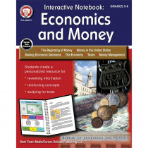 Interactive Notebook: Economics and Money, Grade 5-8 - CD-405071 | Carson Dellosa Education | Money