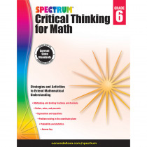 CD-705118 - Critical Thinking For Math Wb Gr 6 in Activity Books