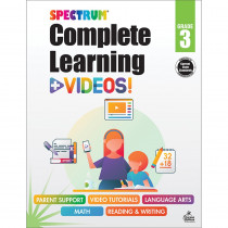 Spectrum Complete Learning + Videos Workbook, Grade 3 - CD-705428 | Carson Dellosa Education | Skill Builders