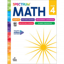 Spectrum Math Workbook, Grade 4 - CD-705503 | Carson Dellosa Education | Activity Books