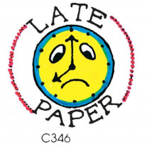 CE-C346 - Stamp Late Paper Clock in Stamps & Stamp Pads