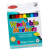 Markers - Washable, Broad Tip - Assorted Colors - 8/Bx - CHL47508 | Charles Leonard | Markers