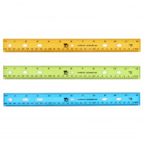 CHL77336 - Translucent 12In Plastic Ruler Asst Colors in Rulers