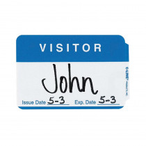 Pressure Sensitive Badges, Visitor, Blue, 3-1/2" x 2-1/4", Box of 100 - CLI92245 | C-Line Products Inc | Name Tags