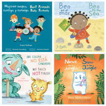 Library Bilingual Books, Set of 4 - CPYCPVL | Childs Play Books | Social Studies