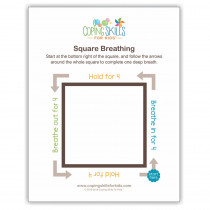Square Deep Breathing Poster, 11 x 17" - CSKOPSQ11 | Coping Skills For Kids | Classroom Theme"