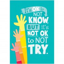 CTP0311 - Its Okay Not To Know  Inspire U Poster - Paint in Motivational