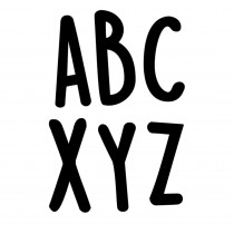 Casual Black 2" Uppercase Letter Stickers, Pack of 109 - CTP10159 | Creative Teaching Press