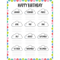 Rainbow Doodles Happy Birthday Chart - CTP10441 | Creative Teaching Press | Classroom Theme