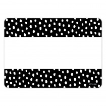 Messy Dots on Black Labels, 3-1/2" x 2-1/2", Pack of 36 - CTP10616 | Creative Teaching Press | Name Tags