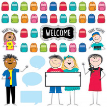Stick Kids All Are Welcome Bulletin Board Set - CTP10669 | Creative Teaching Press | Classroom Theme