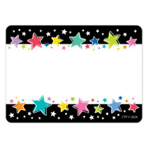 Star Bright Colorful Stars on Black Labels, Pack of 36 - CTP10942 | Creative Teaching Press | Name Tags